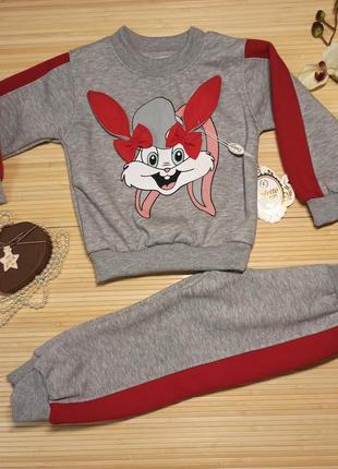 Теплий спортивний костюм на дівчинку 4,5,6,7 років.