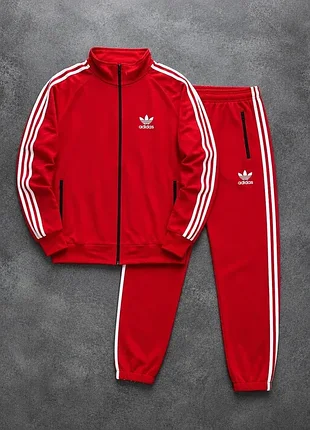 Спортивный костюм adidas стойка красный