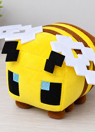 Фігурка minecraft . м'яка іграшка minecraft бджілка. іграшка м'яка ty minecraft жовта бджілка