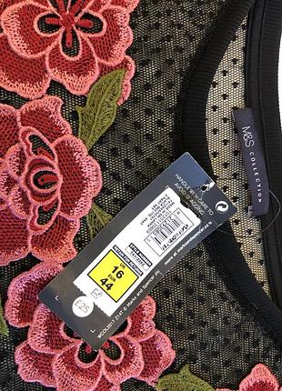Прозора блуза з вишивкою m&s, uk16 3