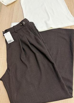 Брюки жіночі h&m шоколадного кольору розмір l