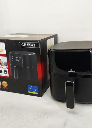 Фритюрница crownberg cb-5543 бесмасляный аэрогриль на 1500вт 4л