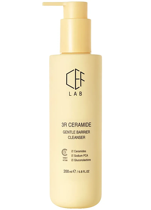 Деликатный барьерный очищающий гель gentle barrier cleanser cef lab, 200 мл