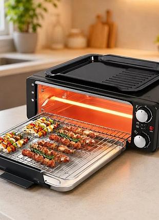 Многофункциональная конвекционная настольная электропечь top kitchen tk-1400 14л 4000вт 6в1
