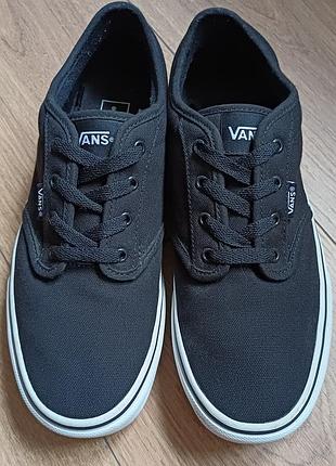 Кеди vans низькі чорні текстильні на шнурівці