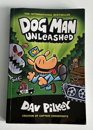 Книга графічний роман dog man: unleashed (книга 2)  англійською дев пілкі
