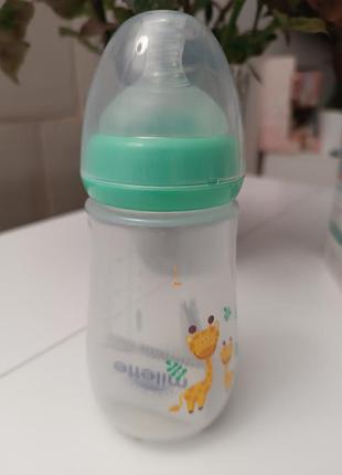 Пляшечка для годування milette з малюнком жирафа