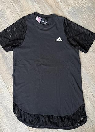 Спортивна футболка adidas для підлітків, чорна, 152 см (11-12 років)