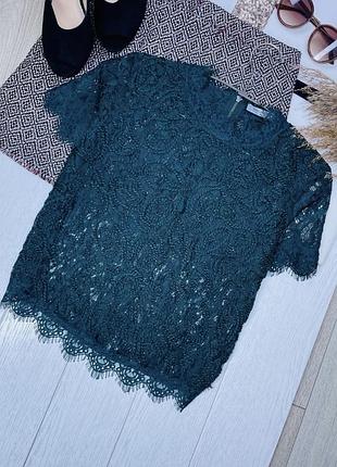 Мереживна блуза zara s смарагдова блуза ажурна блуза прямого крою зара
