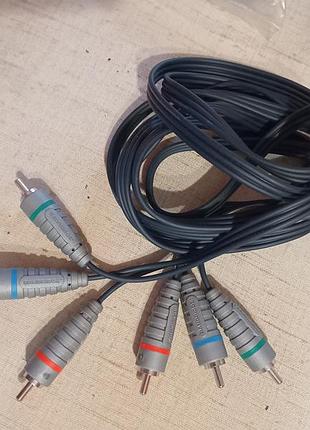 Кабель компонентный 3 rca - 3 rca (тюльпан)