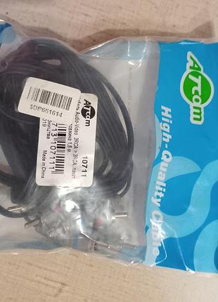 Кабель компонентный 3 rca - 3 rca (тюльпан) 2