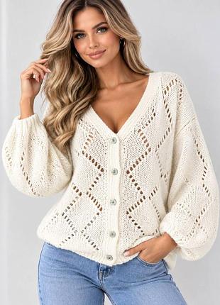 Ажурна кофта кардиган 4