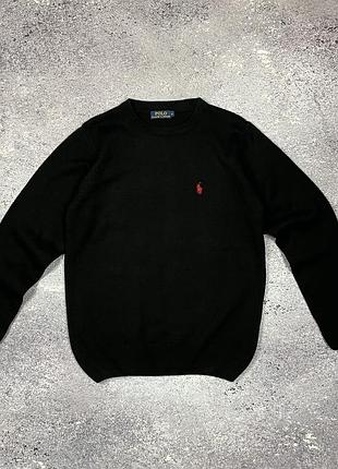 Мужской черный свитшот/джемпер polo ralph lauren vintage