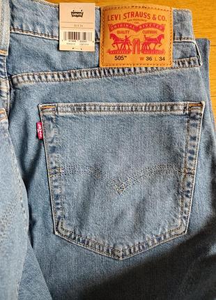 Джинси levi's 505 прямі 36x34 блакитні