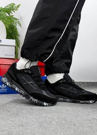 Чоловічі кросівки premiata mick black хутро🖤