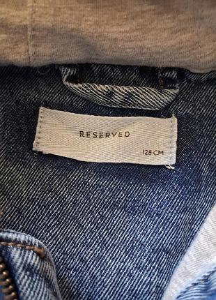 Куртка джинсова reserved з капюшоном синя 2