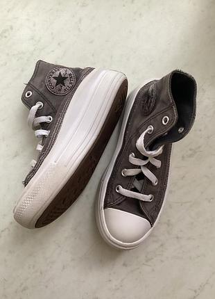 Кеди дитячі converse високі сірі