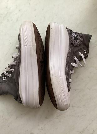 Кеди дитячі converse високі сірі 4