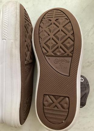 Кеди дитячі converse високі сірі 5