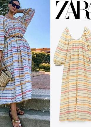 Легкое летнее, пляжное платье макси от zara