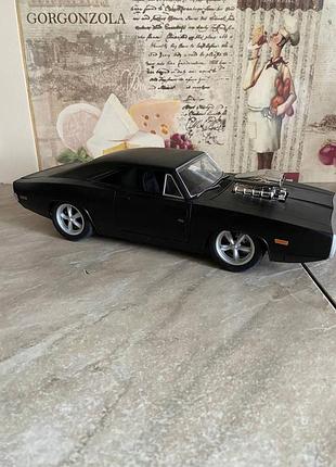 Радіокерована модель автомобіля dodge charger чорна