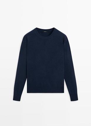 Светр massimo dutti кашеміровий синій