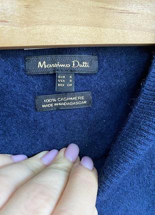 Светр massimo dutti кашеміровий синій 3