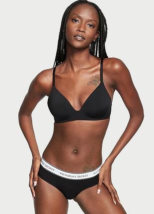 Новые хлопковые черные хипстерские трусики victoria's secret