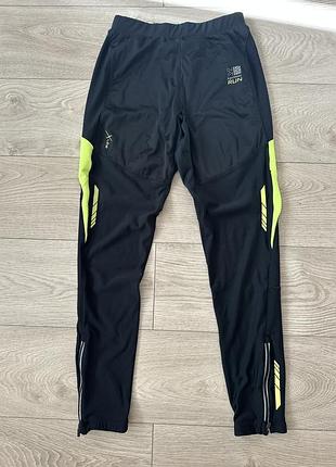 Бігові тайтси karrimor x-lite чорні з салатовим розмір l