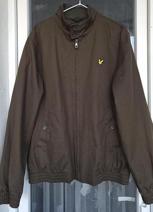 Чоловіча куртка lyle & scott зелена бомбер