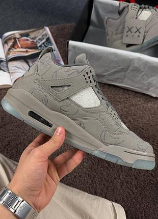 Kaws x air jordan 4 retro 'cool grey'