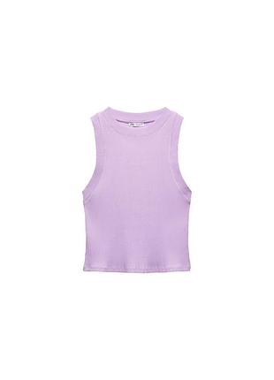 Бавовняна майка в рубчик zara