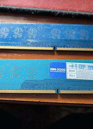 Оперативна пам'ять rim 2000 ddr3 2 гб для настільного пк, 2 штуки