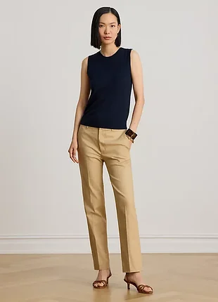 Женские брюки бренда lauren ralph lauren модели adelle в классическом оттенке кемэл