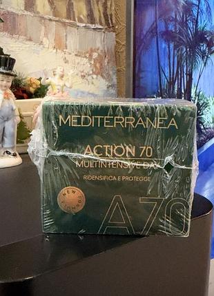 Люксовий італійський крем mediterranea action 70 🌿 50 мл (новий в слюді)