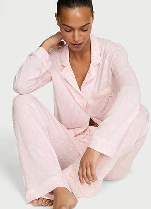Піжама жіноча victoria's secret modal long pajama set рожева