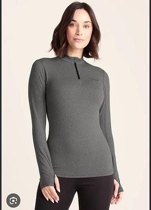 Термолонгслів із застібкою-блискавкою на чверть довжини (quarter zip) бренду tog24 (модель схожа на серію snowdon thermal zip neck кольору grey marl).