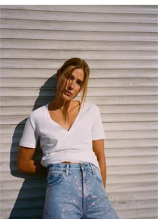 Футболка жіноча zara біла розмір s