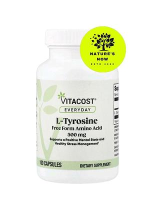 Vitacost l- тирозин 500 мг - 100 капсул / сша