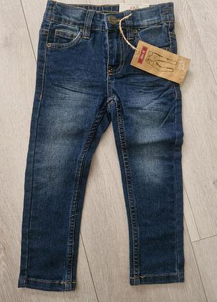 Джинси для дівчинки 92 розміру kiki&koko slim fit темно-сині, скіні, джегінси, штани, лосіни