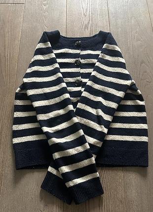 Светр жіночий zara у смужку на ґудзиках