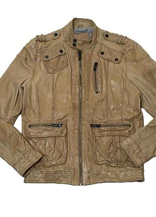 Чоловіча шкіряна куртка maze (німеччина), розмір m, така як belstaff, alpha interest, allsaints, bottaga veneta, d&g, в мілітарі стилі, як вінтаж.