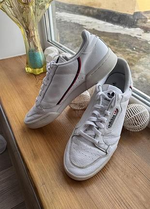 Кросівки adidas continental 80 білі шкіряні