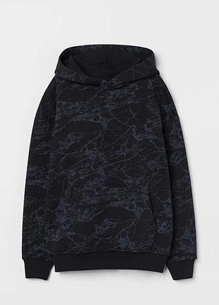 Стильне тепле худі з принтом h&m (розмір 158/164, 12-14 років)