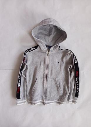 Худі дитяче polo ralph lauren сіре з лампасами 6 років