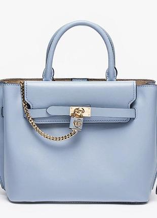 Жіноча сумка michael kors блакитна трапеція з замком