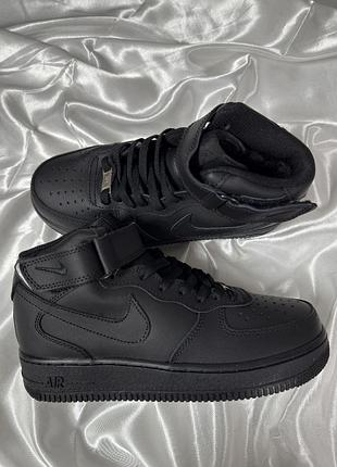 Nike air force 1 high black winter fur 2