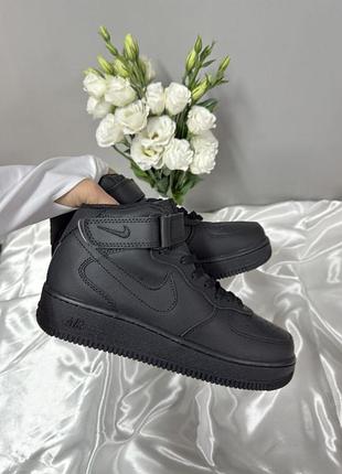 Nike air force 1 high black winter fur 3