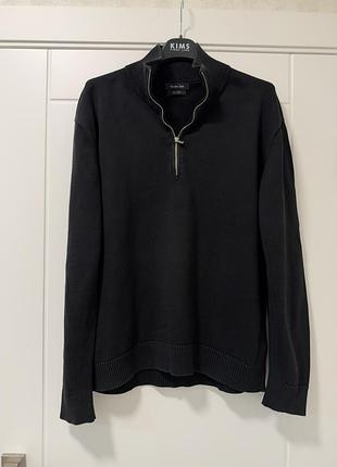 Светр кофта джемпер чоловічий чорний massimo dutti l