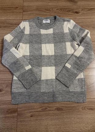 Жіночий светр old navy у клітинку сіро-білий розмір s